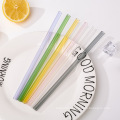 High Borosilicate Glass Straw Environmental Protection Transparent Glass Straw Heat-resisting Colorful Drinking Straw